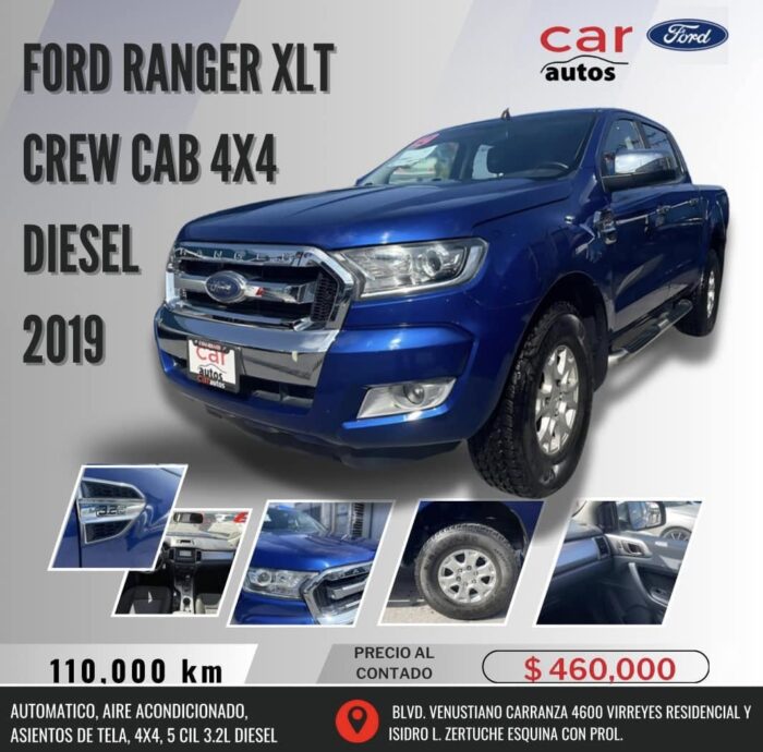 FORD RANGER XLT CREW CAB 4X4 DIESEL 2019 Imagen de la galería