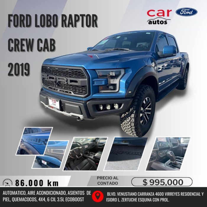 FORD LOBO RAPTOR CREW CAB 2019 Imagen de la galería