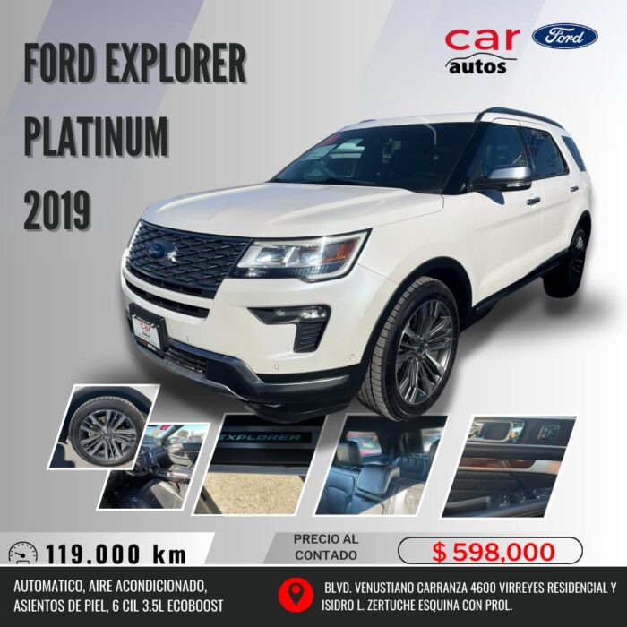 FORD EXPLORER PLATINUM 2019. Imagen de la galería